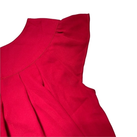 Papermoon Red Cap Sleeve Blouse XS - Picture 7 of 9